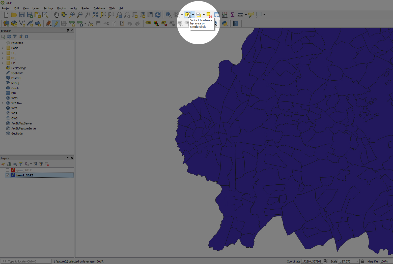 Select Features in QGIS